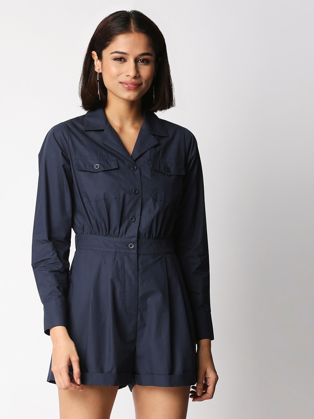 20Dresses Women Navy Blue Solid Jumpsuit