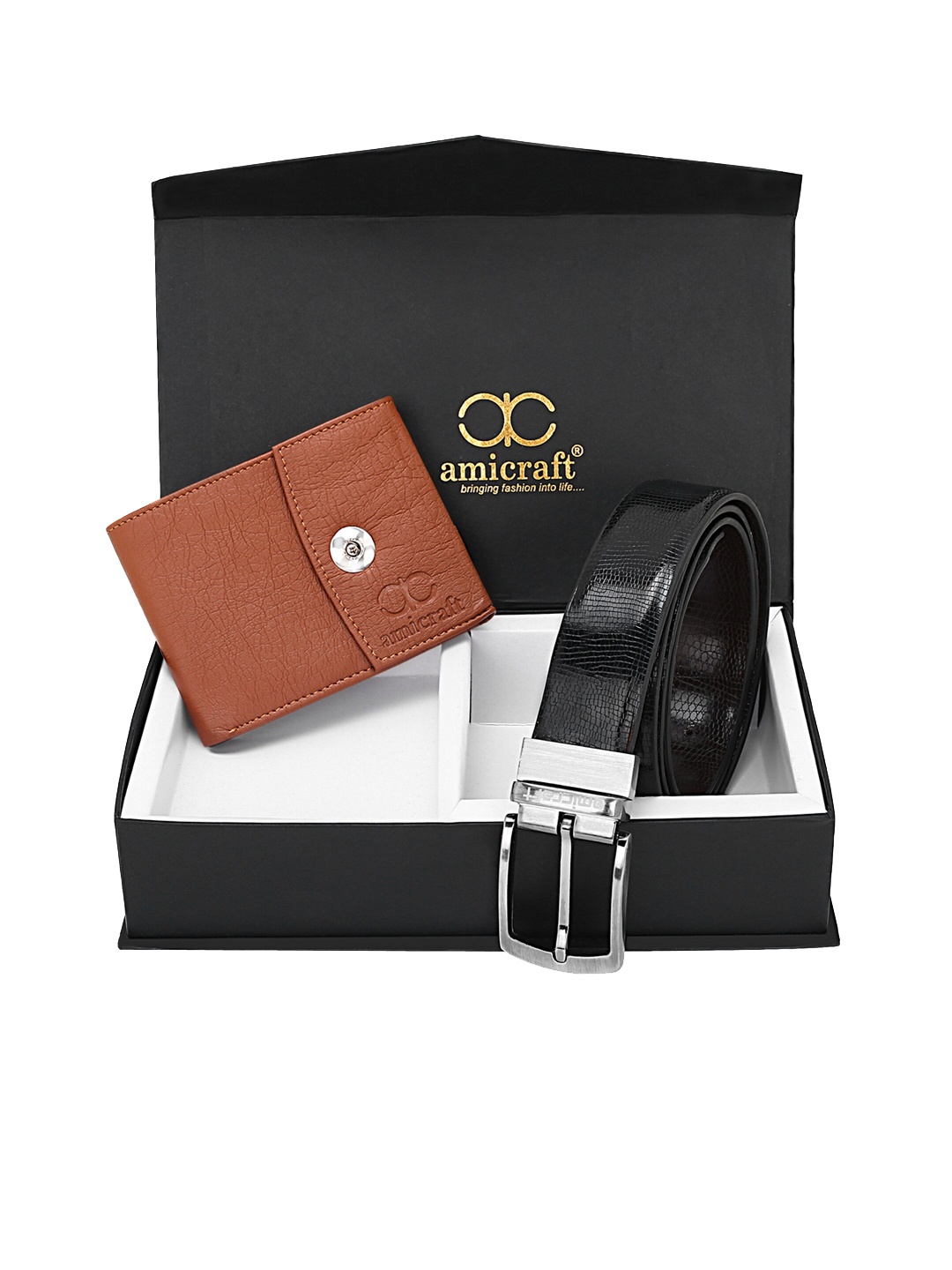 

amicraft Men Black & Brown Accessory Gift Set