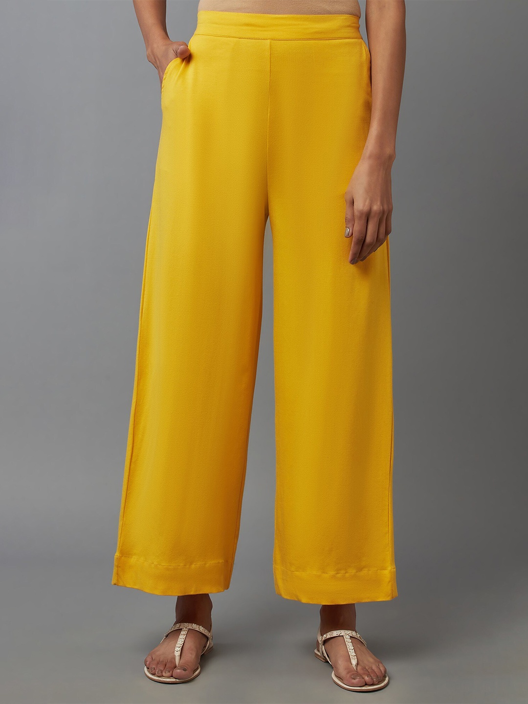 

elleven Women Yellow Solid Palazzos