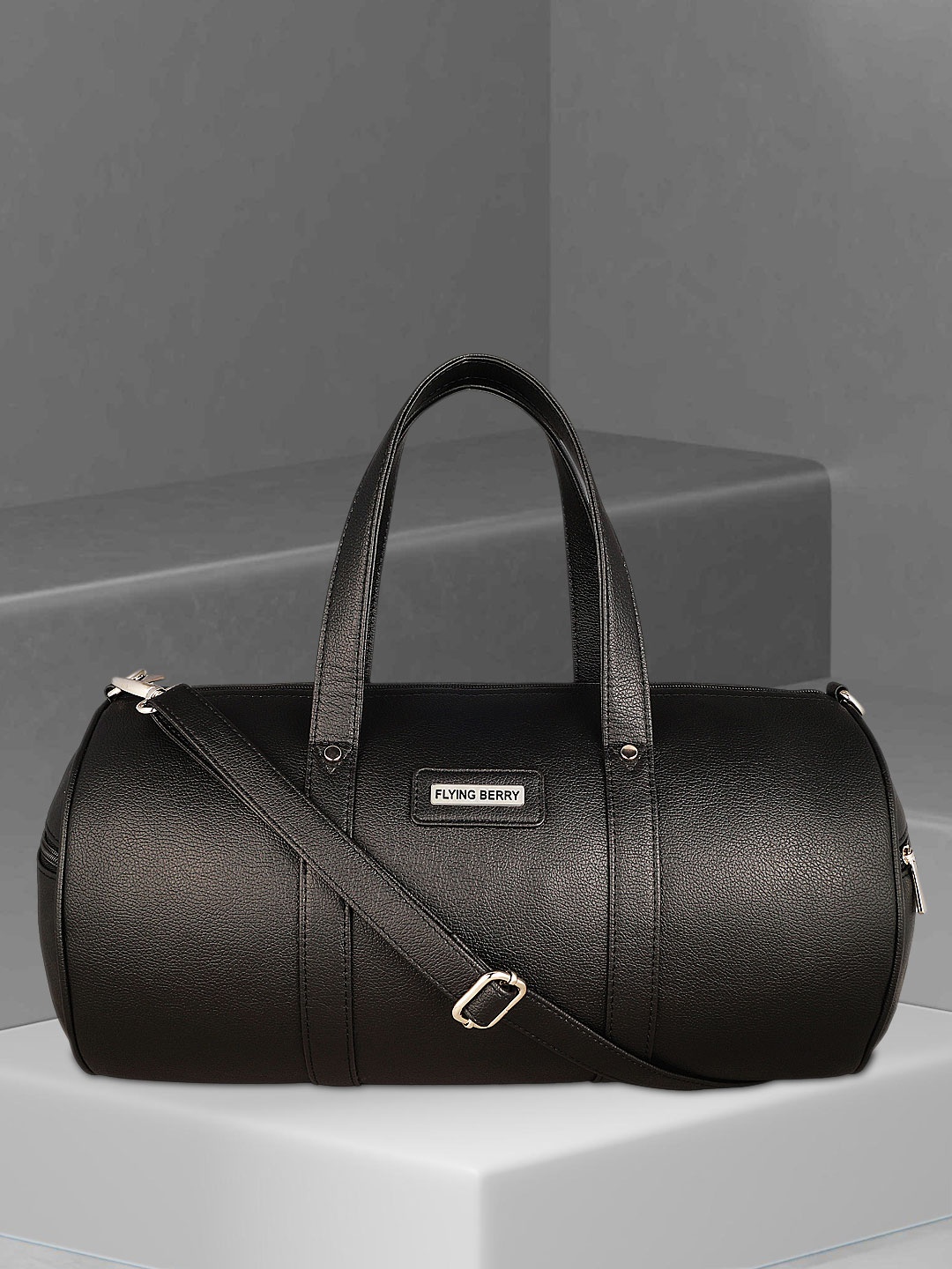 

FLYING BERRY Unisex Black Solid Duffel Bag
