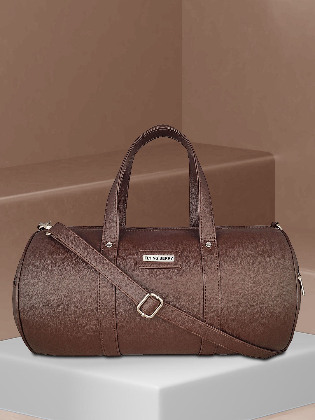 

FLYING BERRY Brown Solid Unisex Duffel Bag