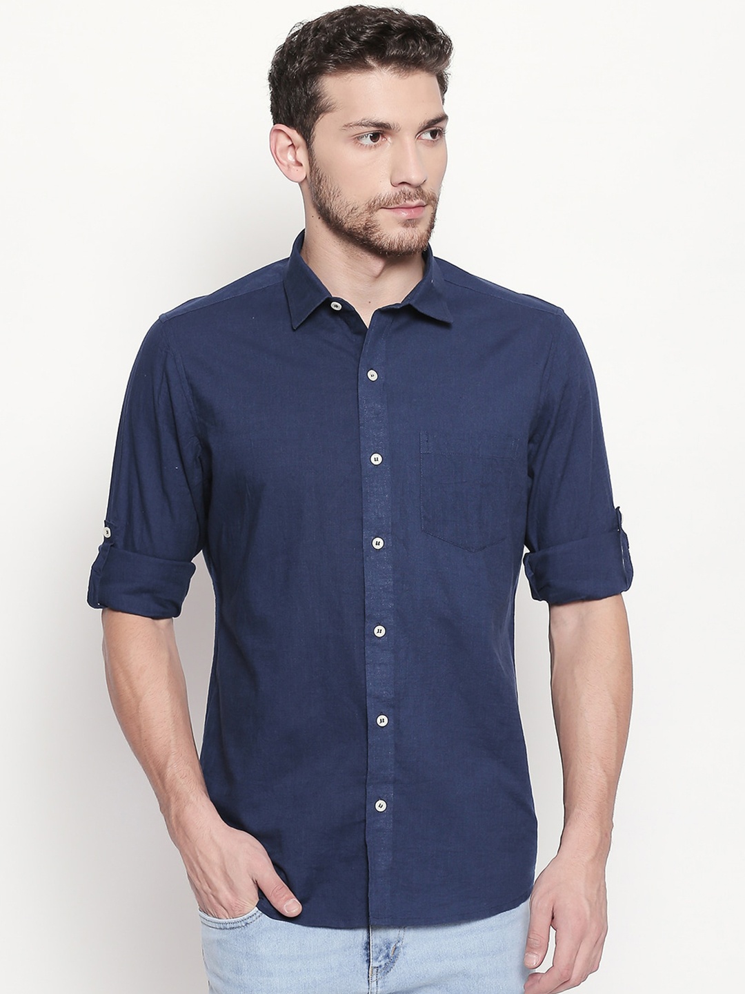 

EVOQ Men Blue Comfort Regular Fit Casual Shirt