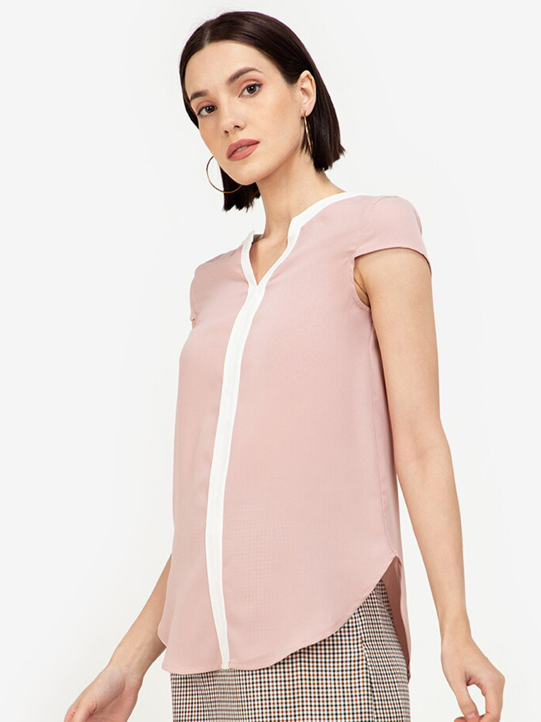 

ZALORA WORK Pink Cap Sleeve Top