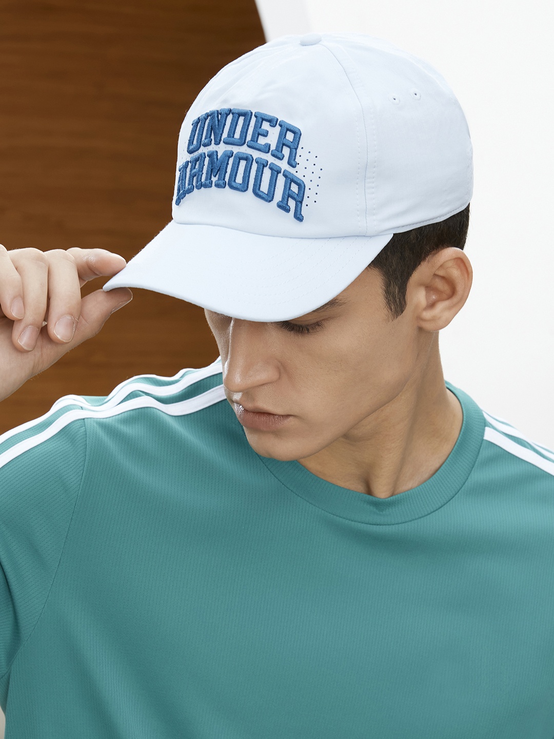 

UNDER ARMOUR Men Blue Brand Name Embossed Snapback Cap