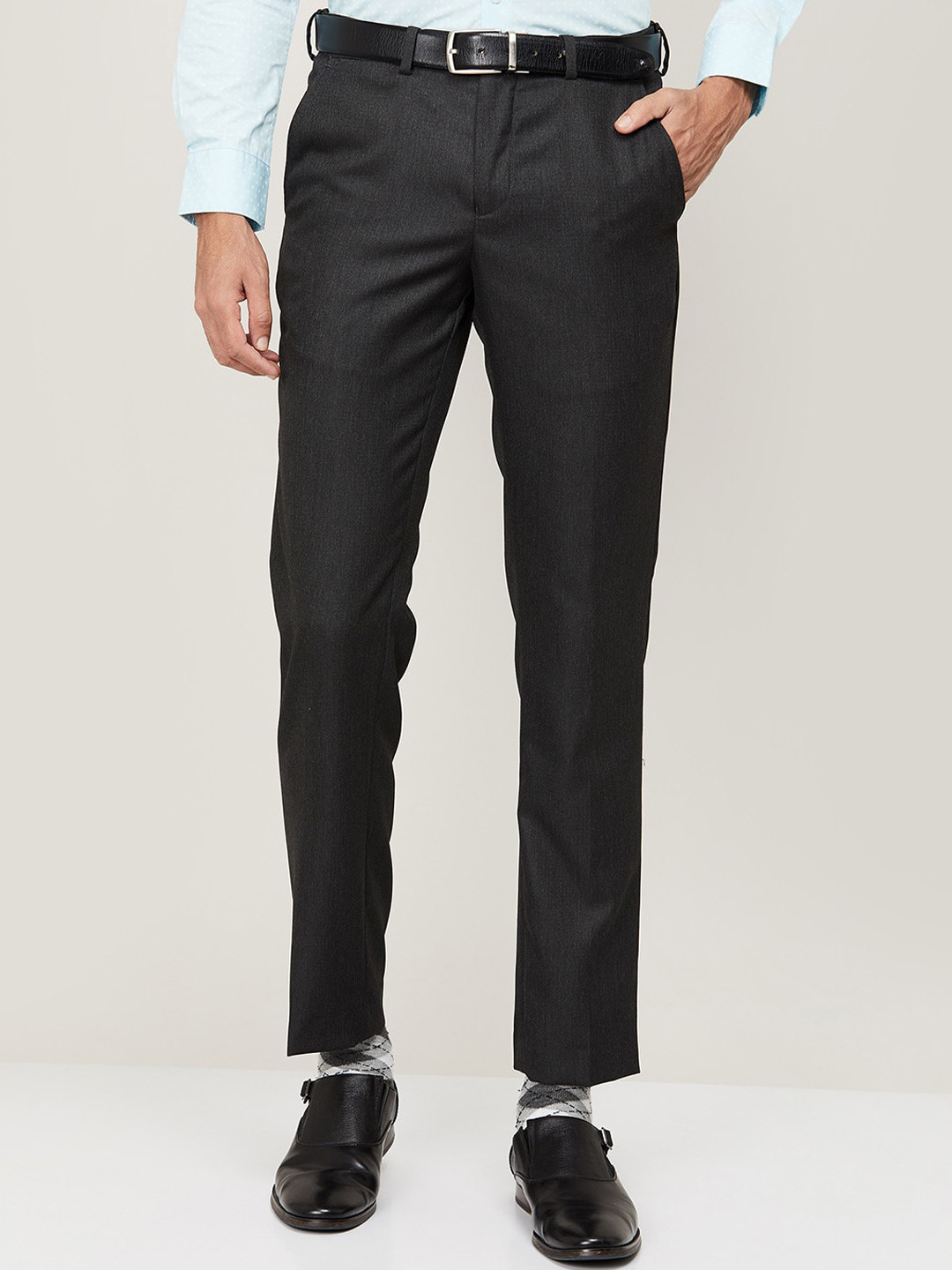 

CODE by Lifestyle Men Grey Trousers