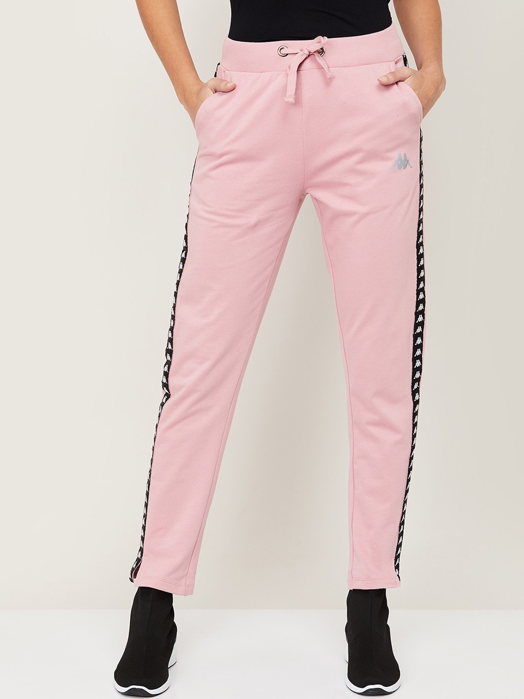 

Kappa Women Pink Cotton High-Rise Trousers