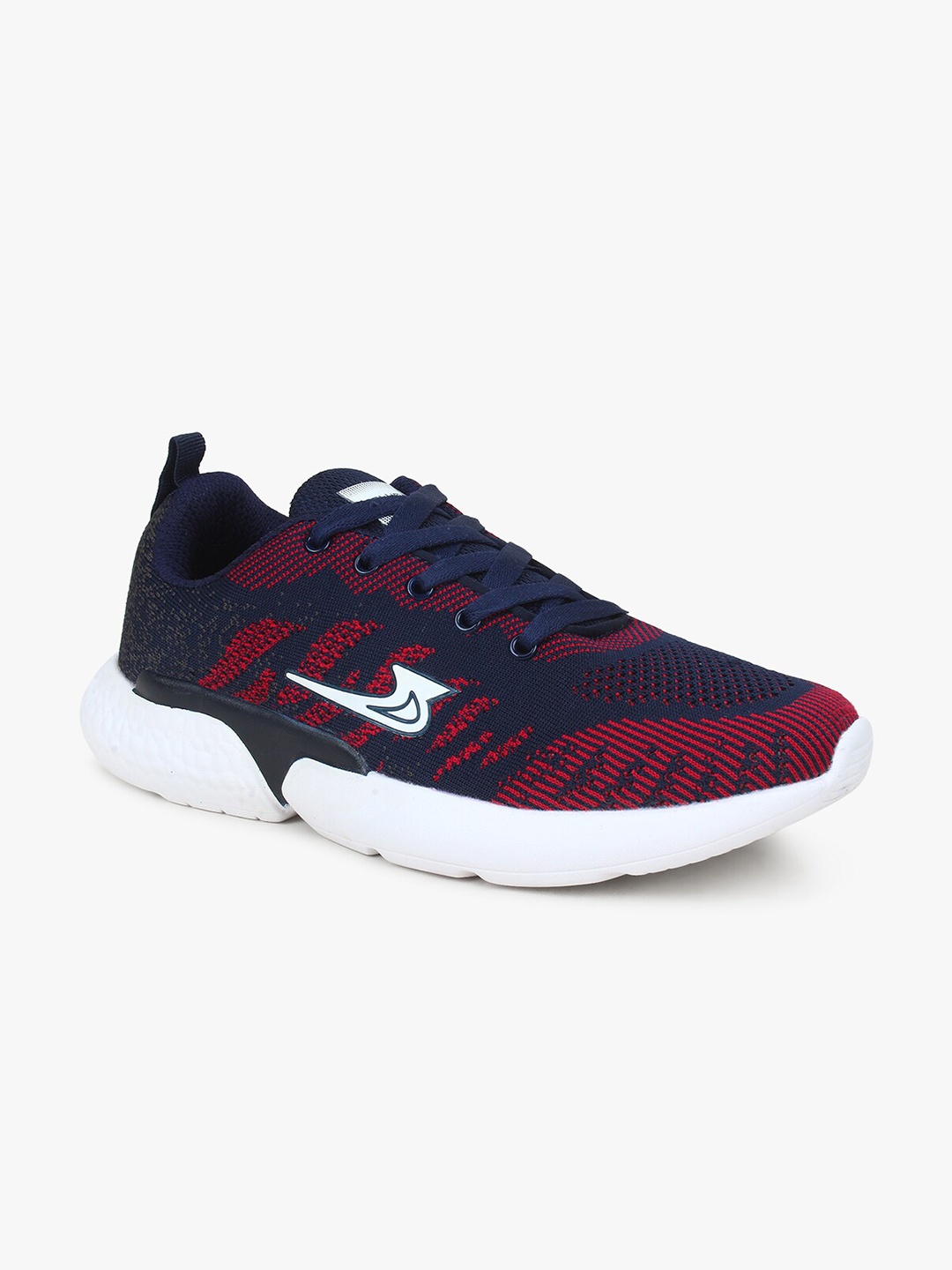 

Columbus Men Navy Blue & Red Mesh Running Shoes