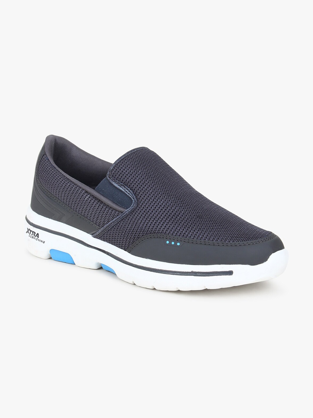 

Columbus Men Grey & White Mesh Non-Marking Slip-On Running Shoes