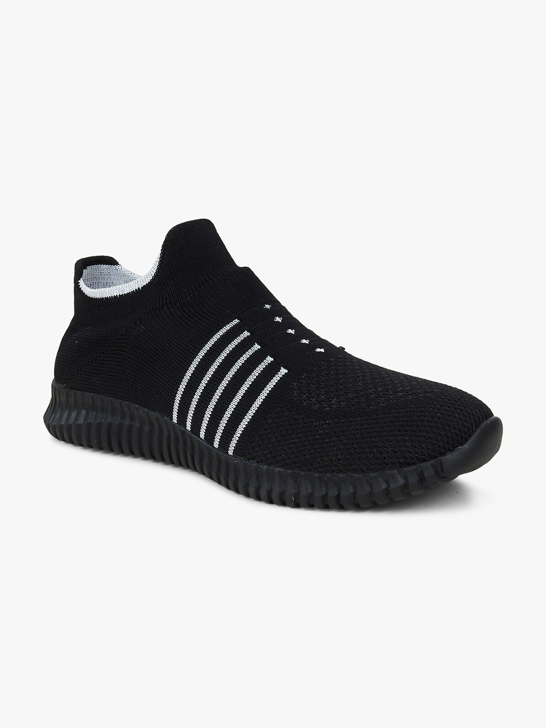 

Columbus Men Black & White Running Shoes