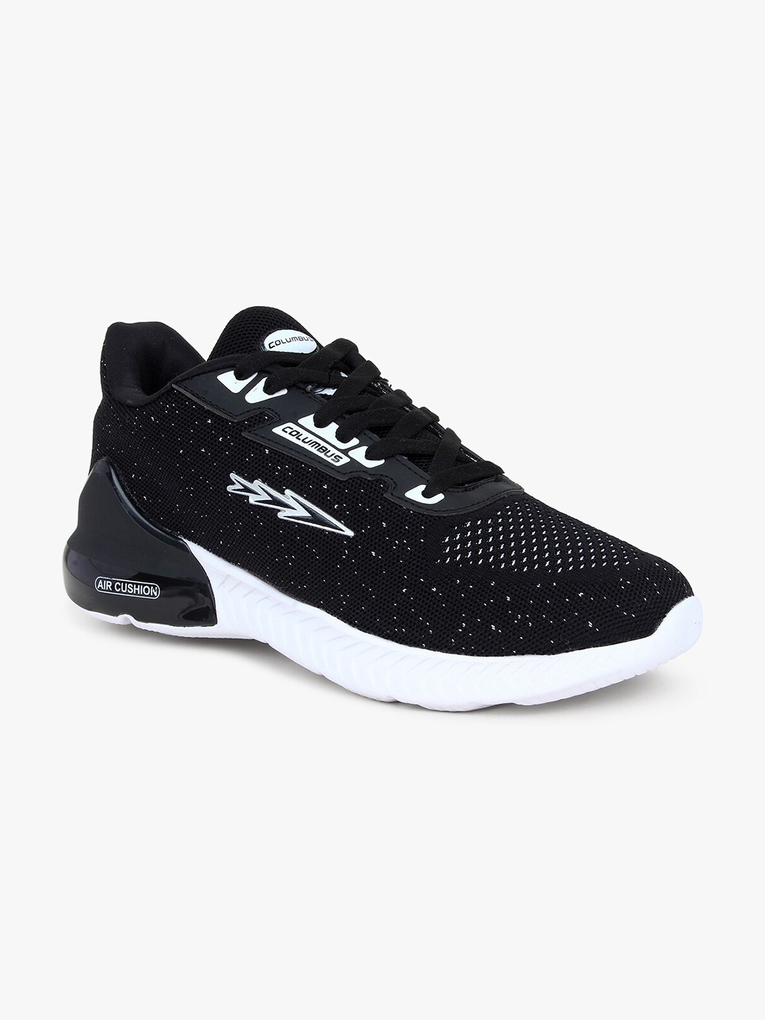 

Columbus Men Black Mesh Running Non-Marking Shoes