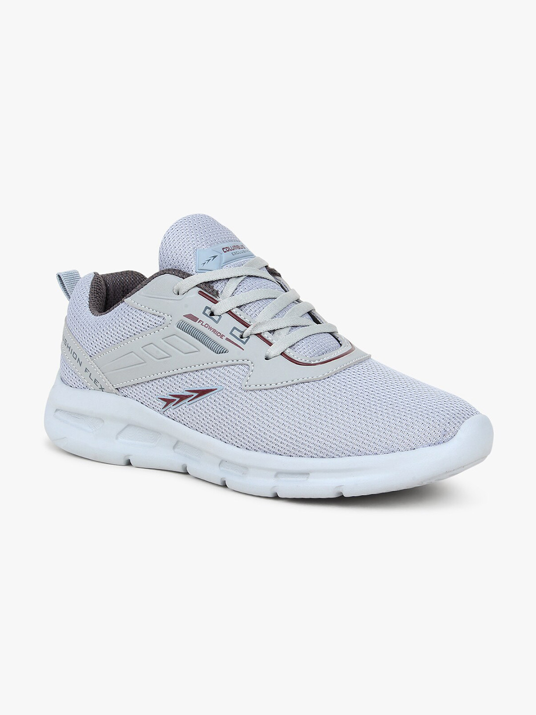 

Columbus Men Grey Mesh Running Non-Marking Shoes