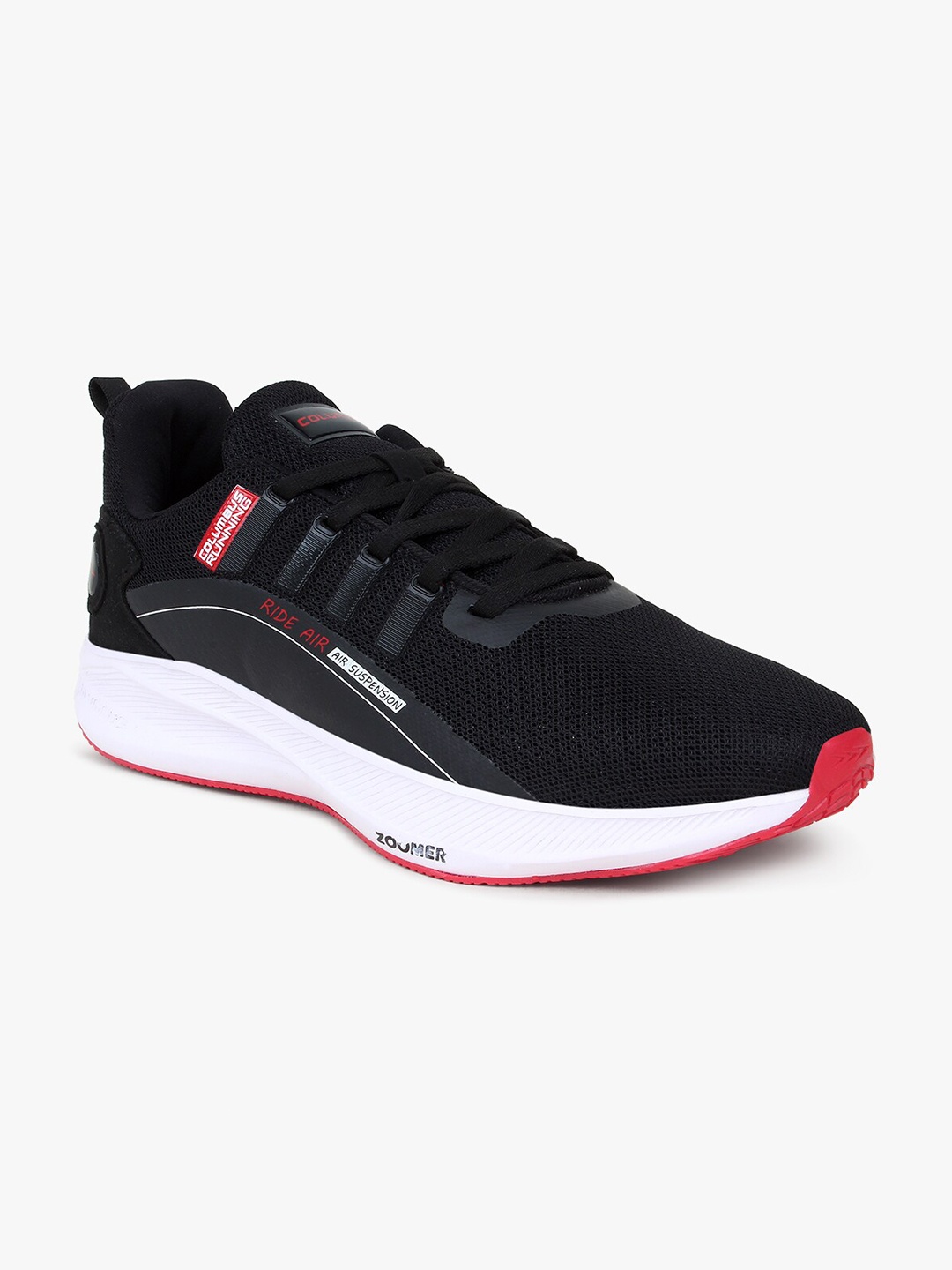 

Columbus Men Black Mesh Running Sports Shoes