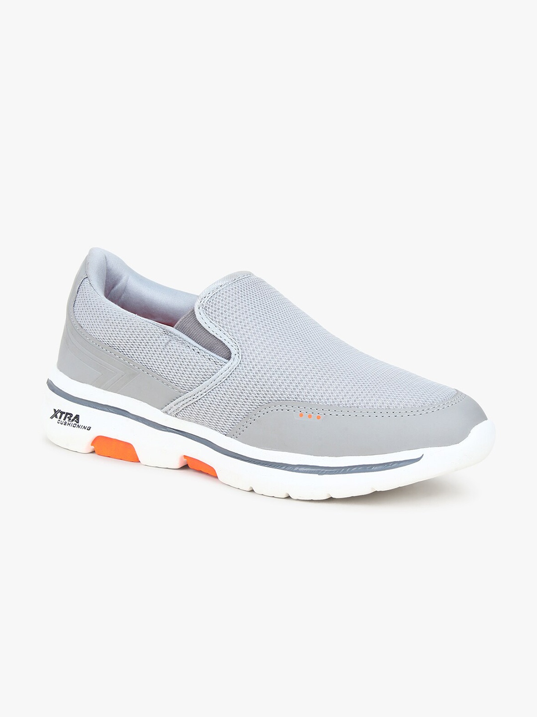 

Columbus Men Grey & Orange Mesh Non-Marking Lip-On Running Shoes