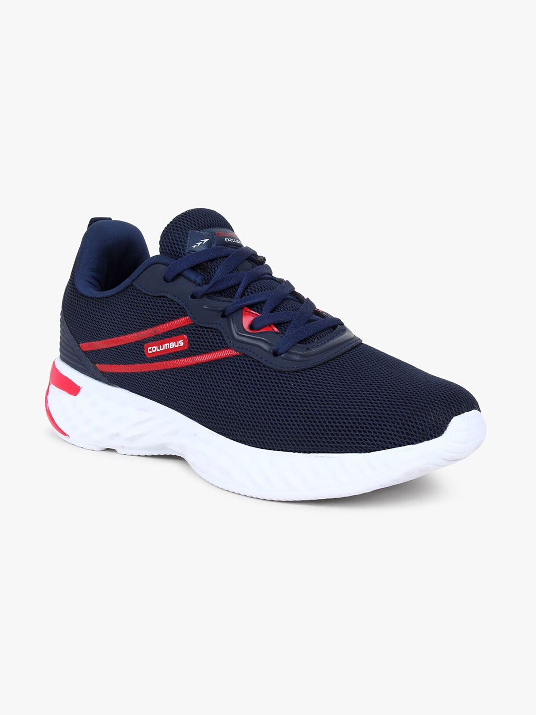 

Columbus Men Navy Blue Mesh Memory Foam Running Shoes