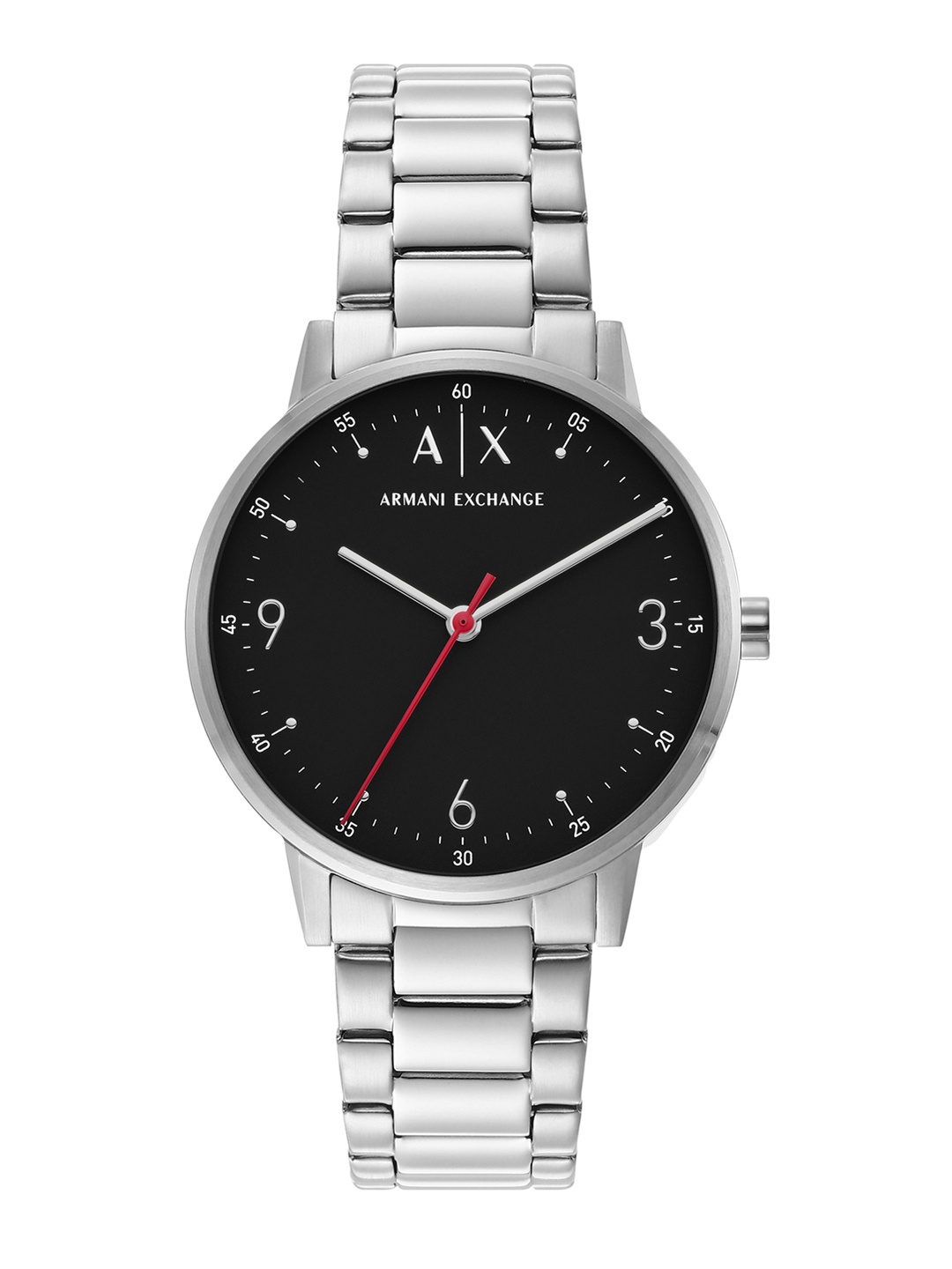 

Armani Exchange Men Silver-Toned & Black Dial Stainless Steel Straps Analogue Watch