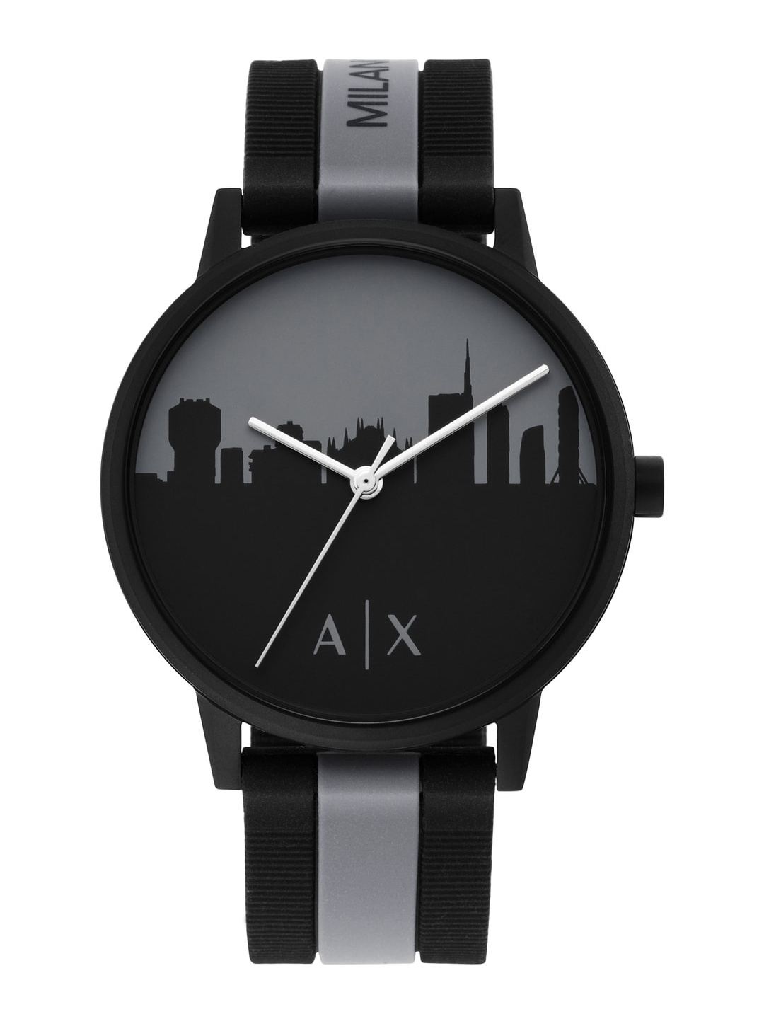 

Armani Exchange Men Black Patterned Dial & Multicoloured Straps Analogue Watch AX2742