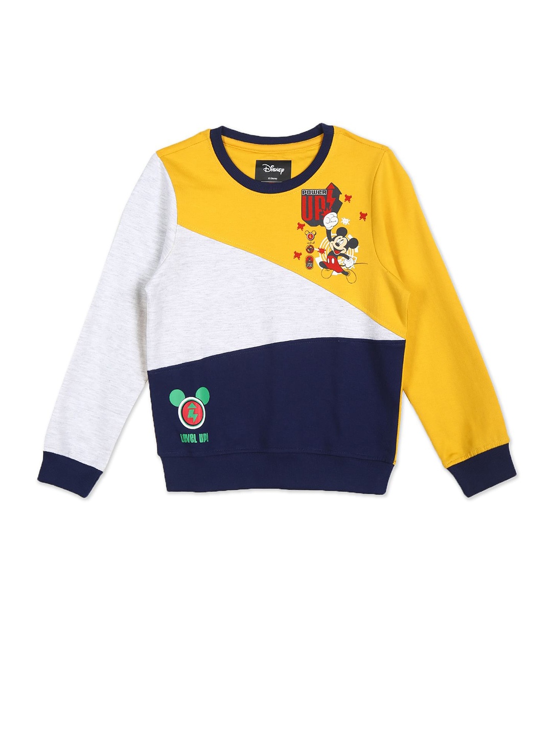 

Colt Boys Yellow & Navy Blue Colourblocked Sweatshirt