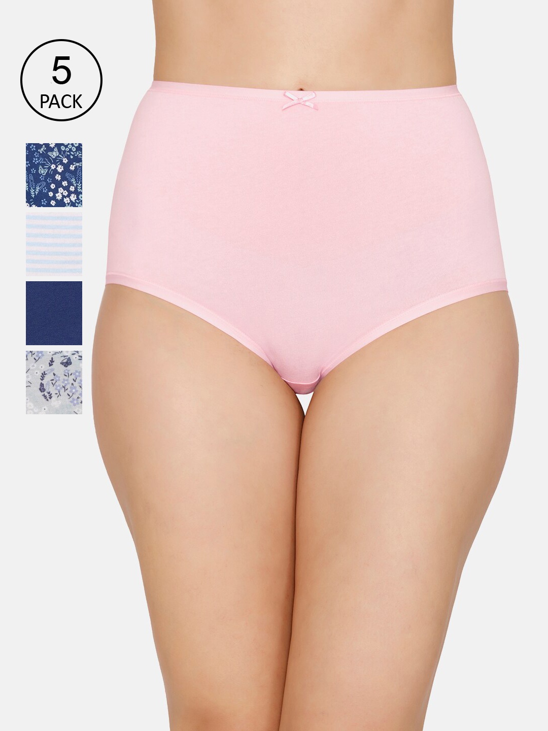 

Amante Women Pack of 5 Assorted High-Rise High Waist Basic Briefs