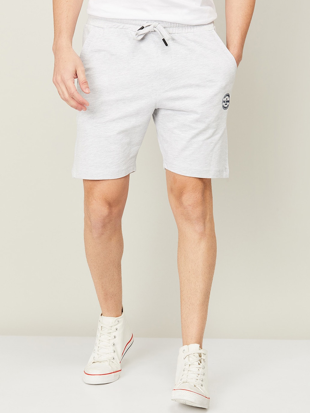 

Forca by Lifestyle Men White Regular Fit Cotton Sports Shorts