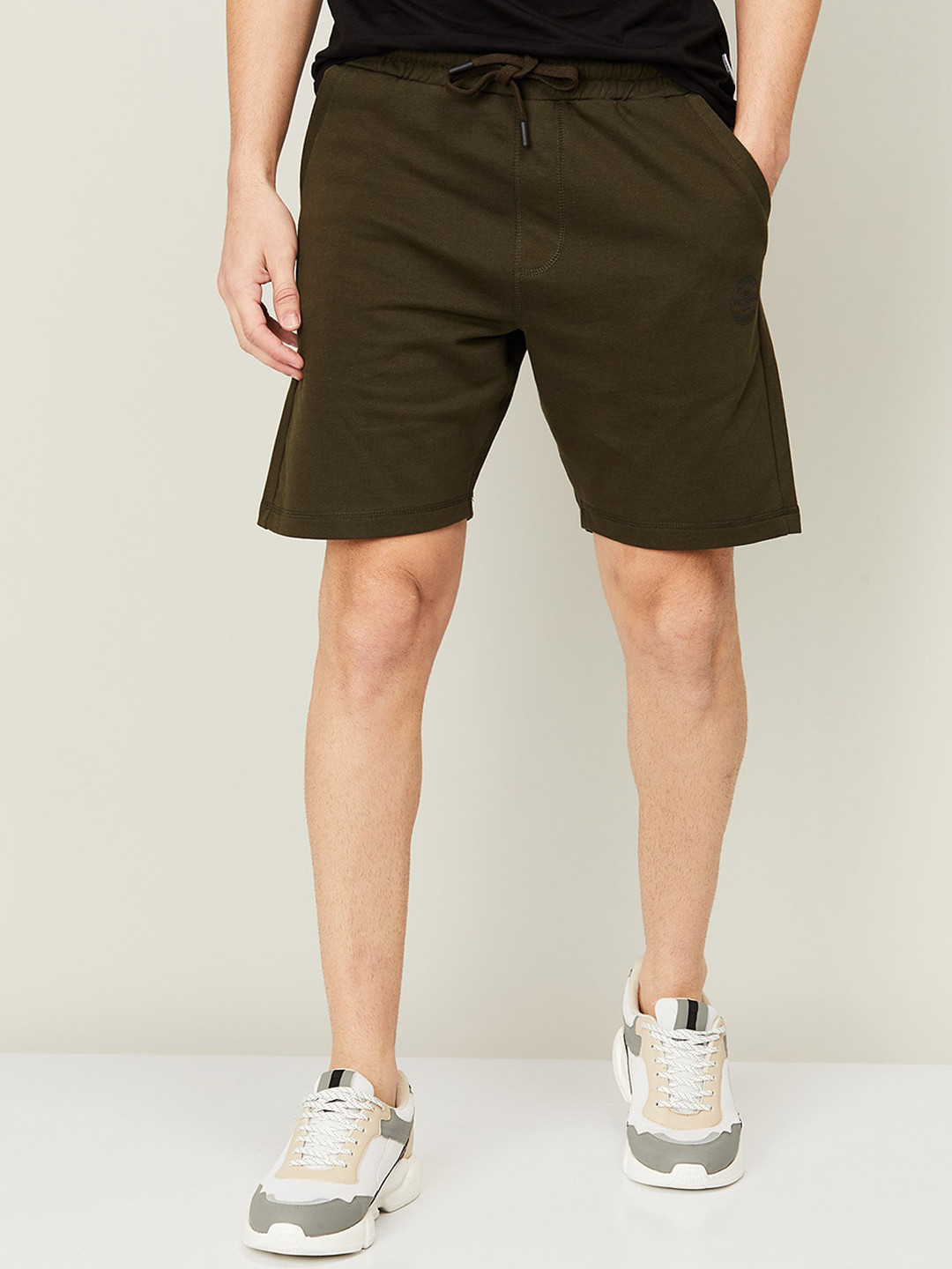 

Forca by Lifestyle Men Olive Green Cotton Shorts