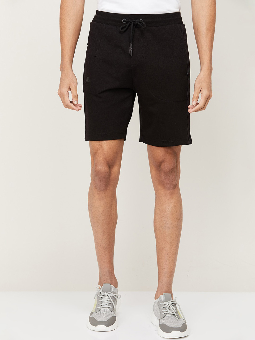 

Kappa Men Black High-Rise Cotton Training or Gym Shorts