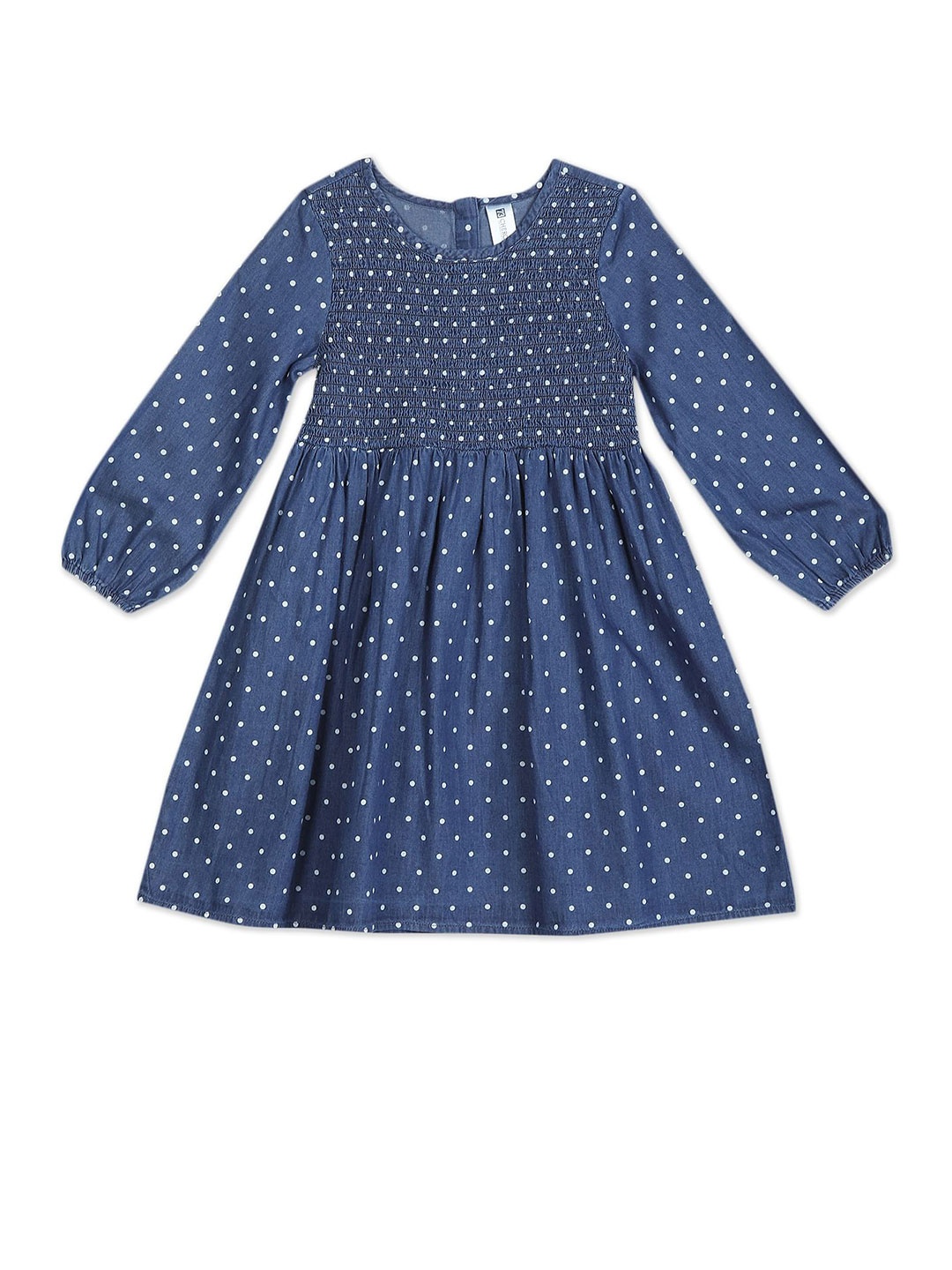 

Cherokee Girls Blue Printed Long Sleeves Dress