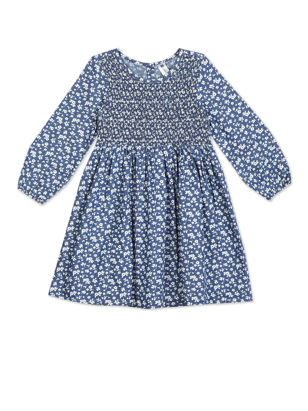 

Cherokee Girls Blue Floral Printed Fit and Flare Dress