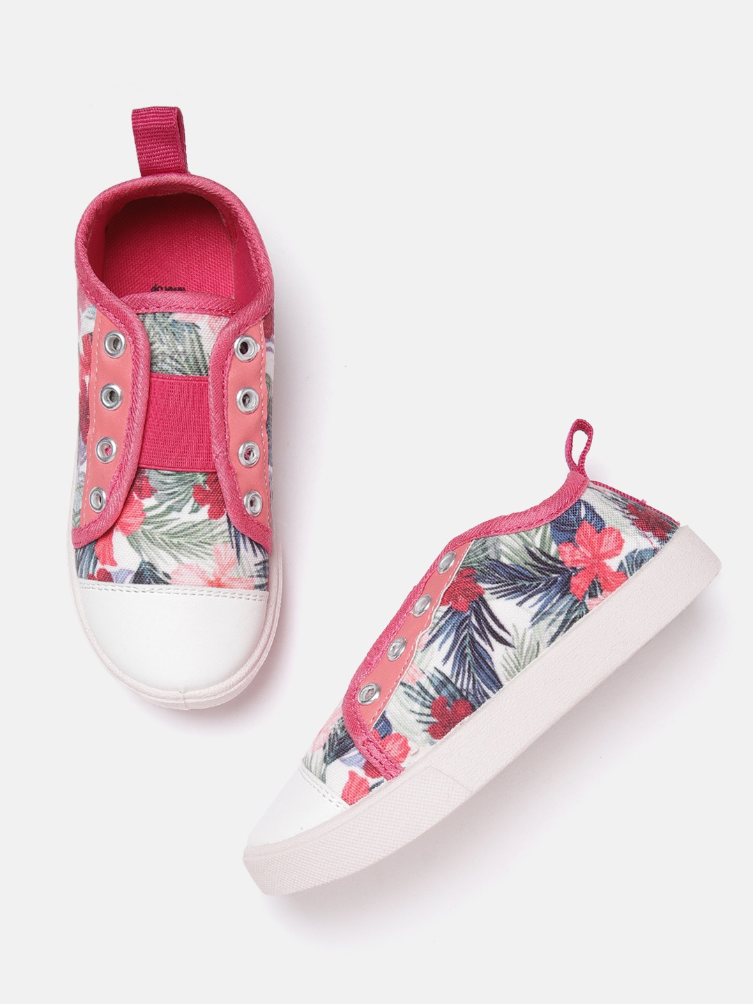 

YK Girls Pink & White Printed Sneakers