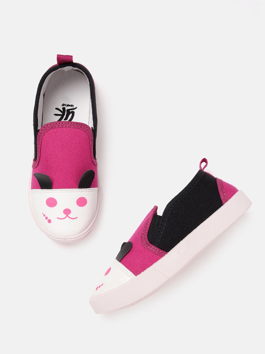 

YK Kids Colourblocked Slip-On Sneakers, Pink