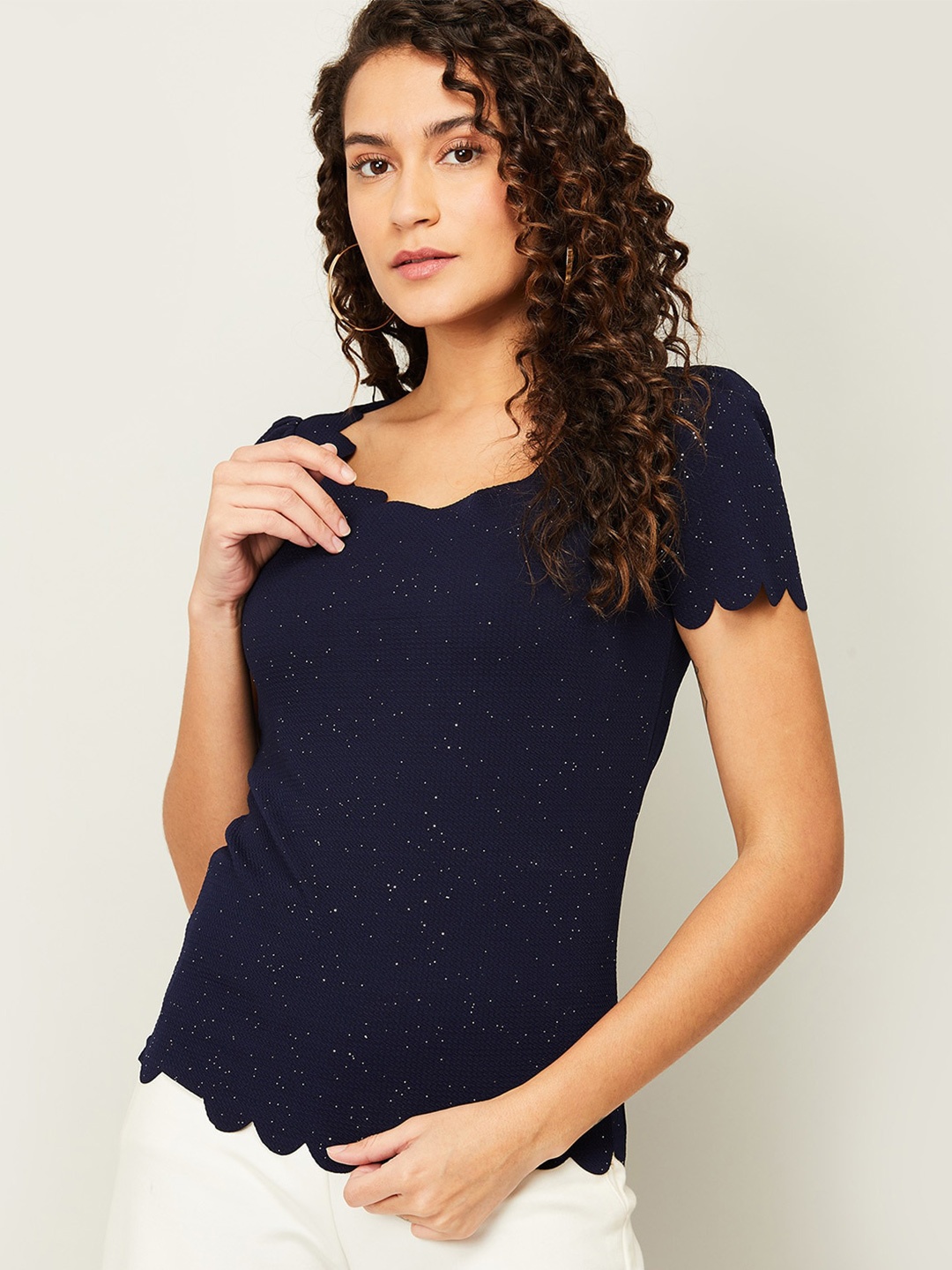 

CODE by Lifestyle Navy Blue Top