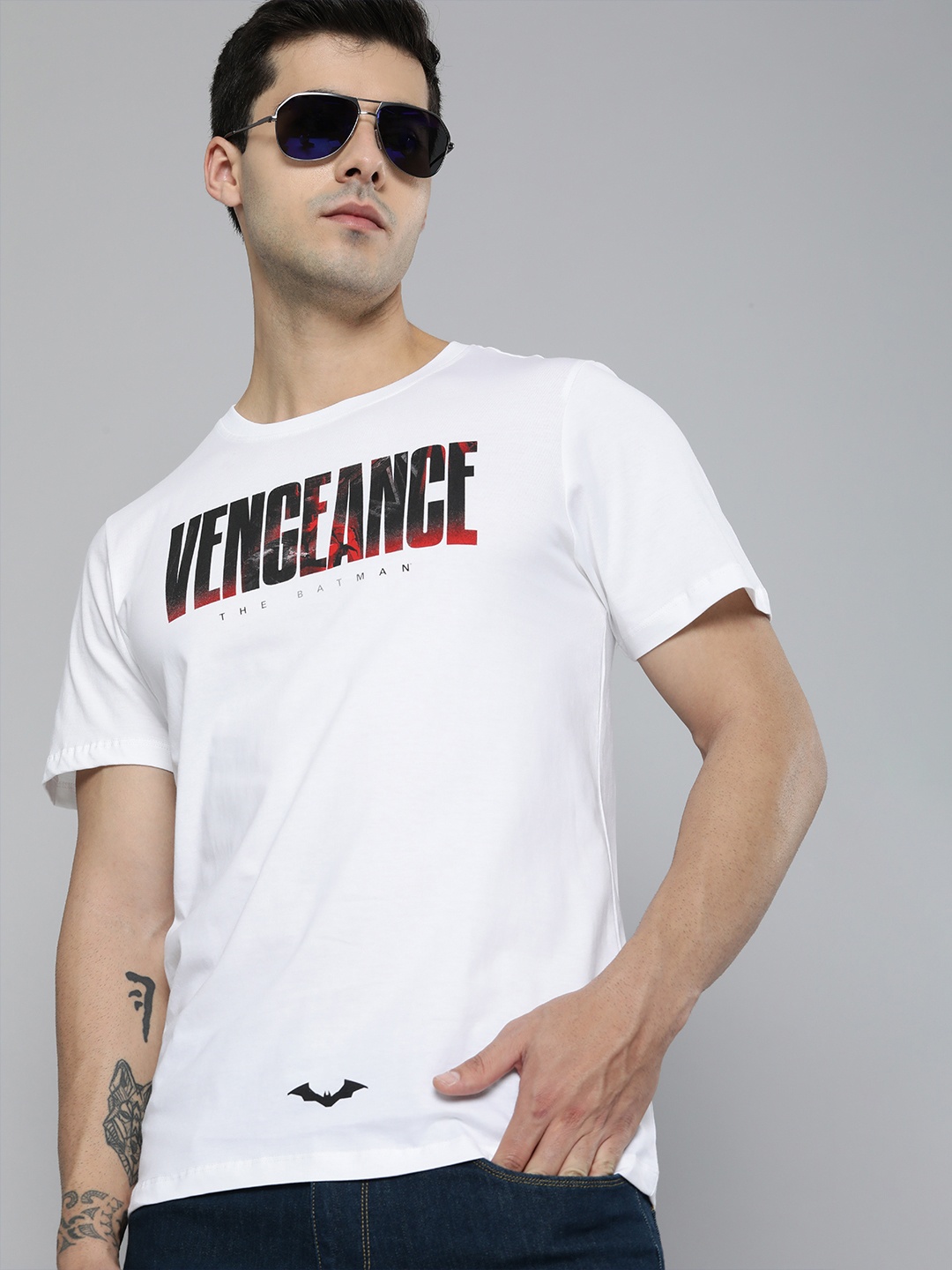 

Kook N Keech Batman Unisex White Typography Printed Pure Cotton T-shirt