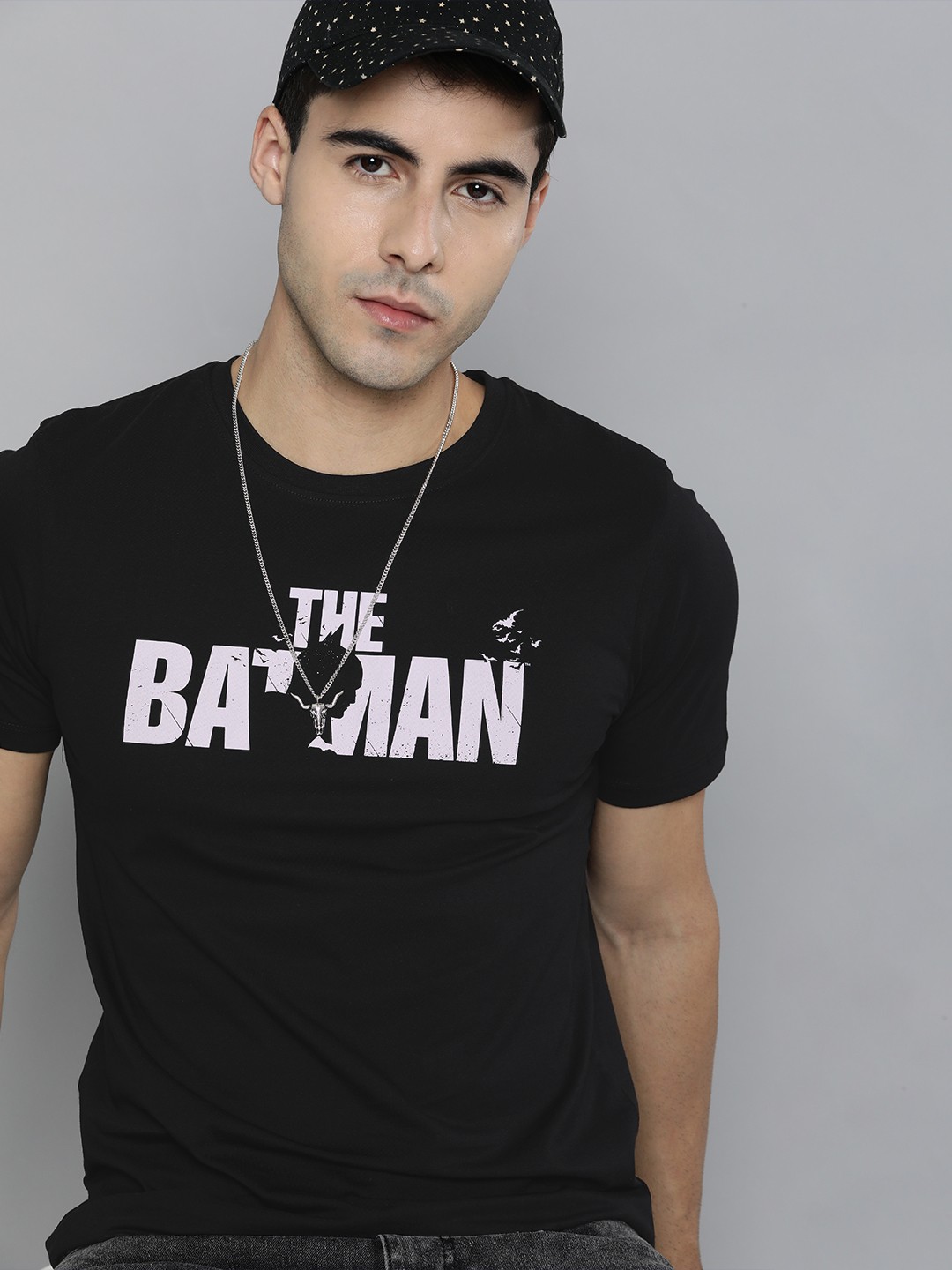 

Kook N Keech Batman Unisex Black & White Batman Printed Pure Cotton T-shirt