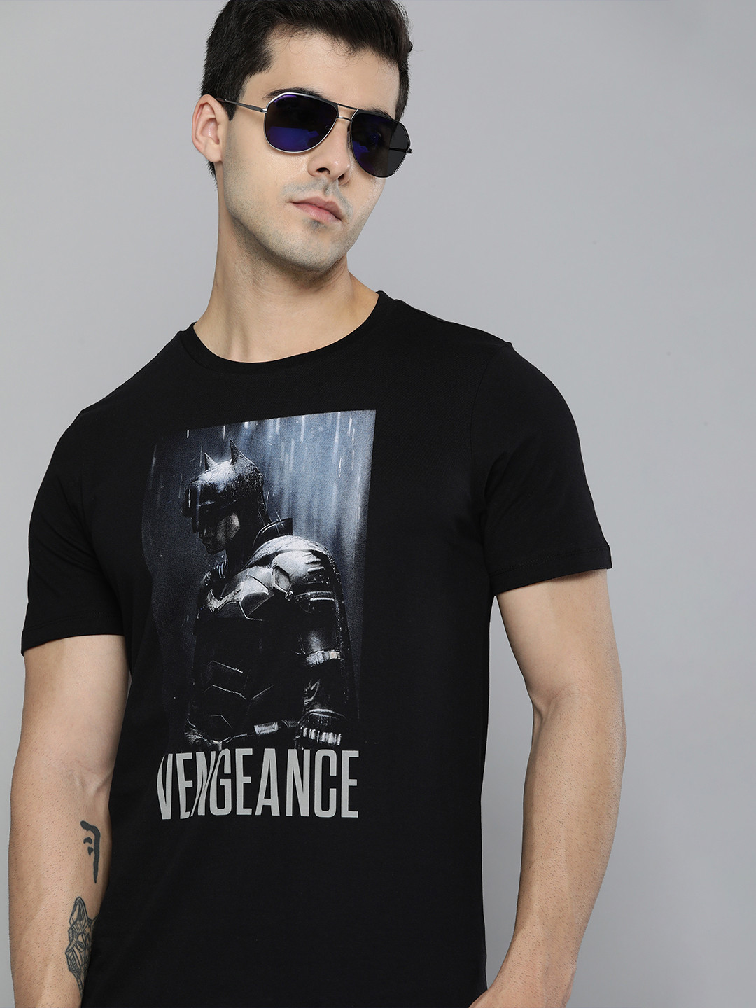 

Kook N Keech Batman Unisex Black Batman Graphic Printed Pure Cotton T-shirt