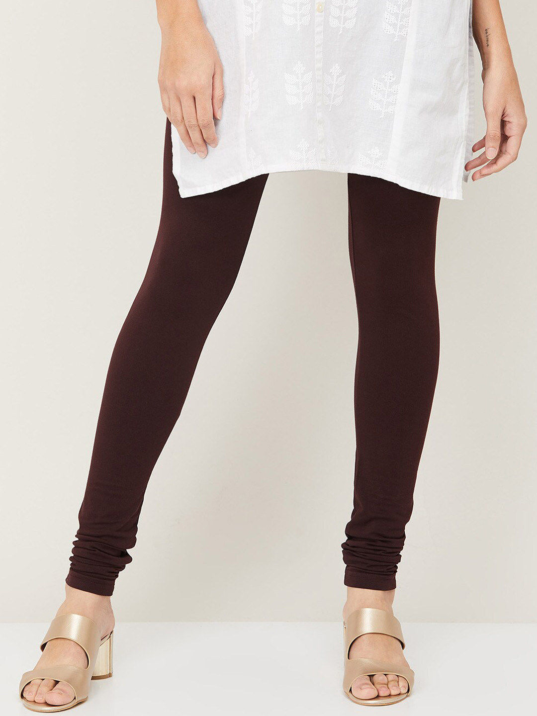 

Melange by Lifestyle Woman Red Cotton Churidar