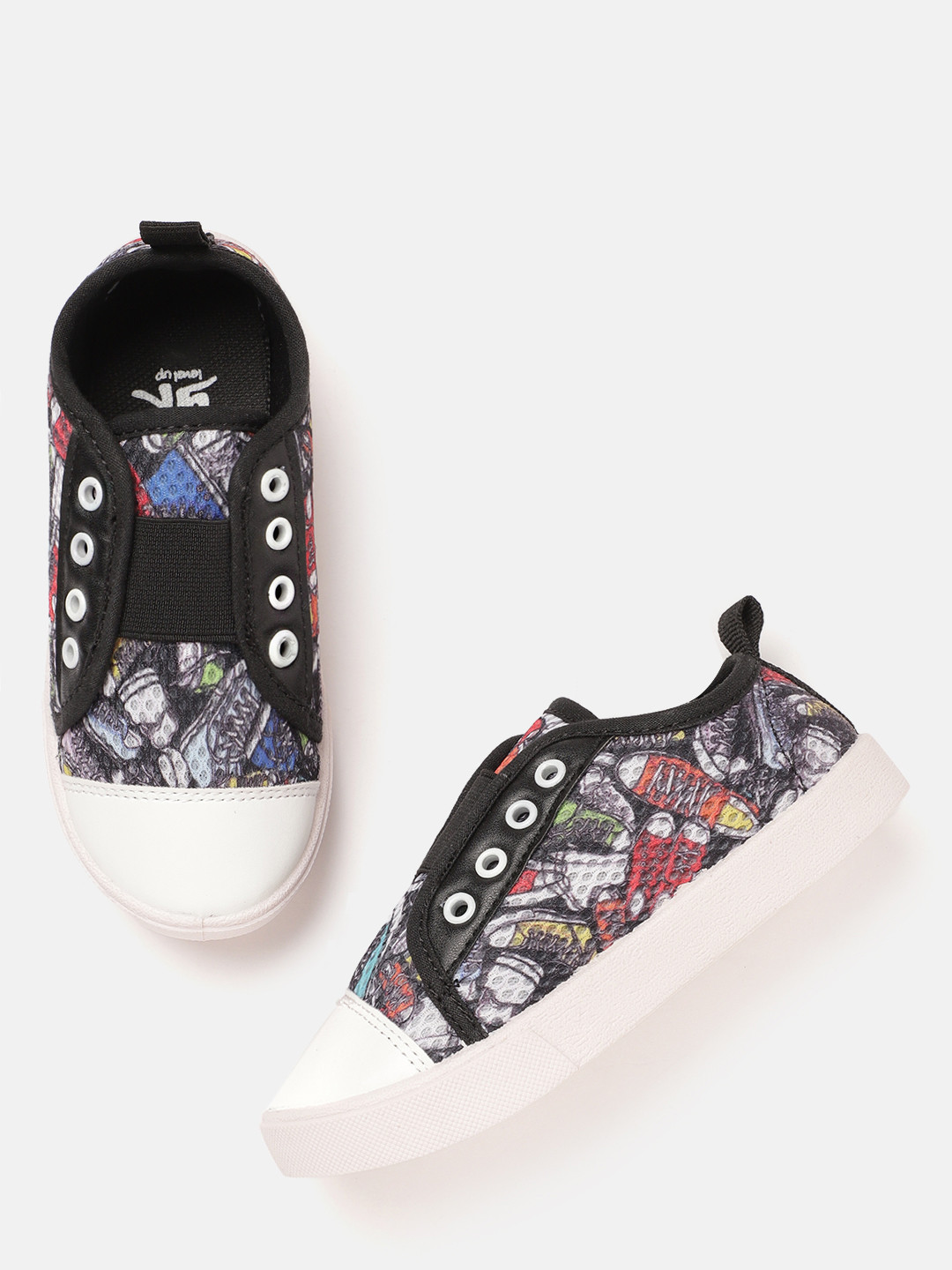 

YK Girls Printed Slip-On Sneakers, Multi