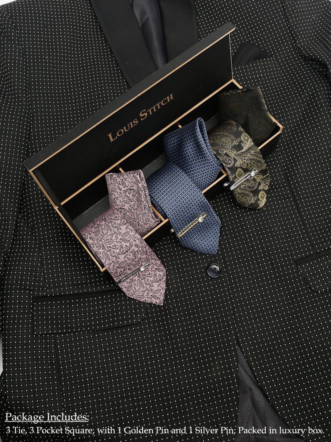 

LOUIS STITCH Men Pack of 7 Accessory Gift Set, Blue