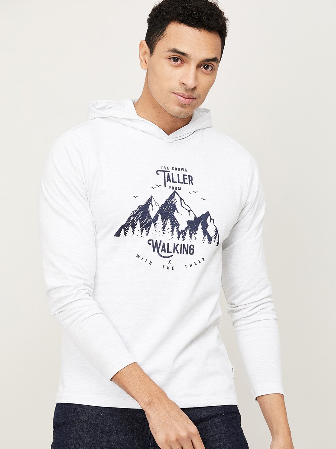 

Fame Forever by Lifestyle Men White Typography Printed Regular Fit Cotton T-shirt