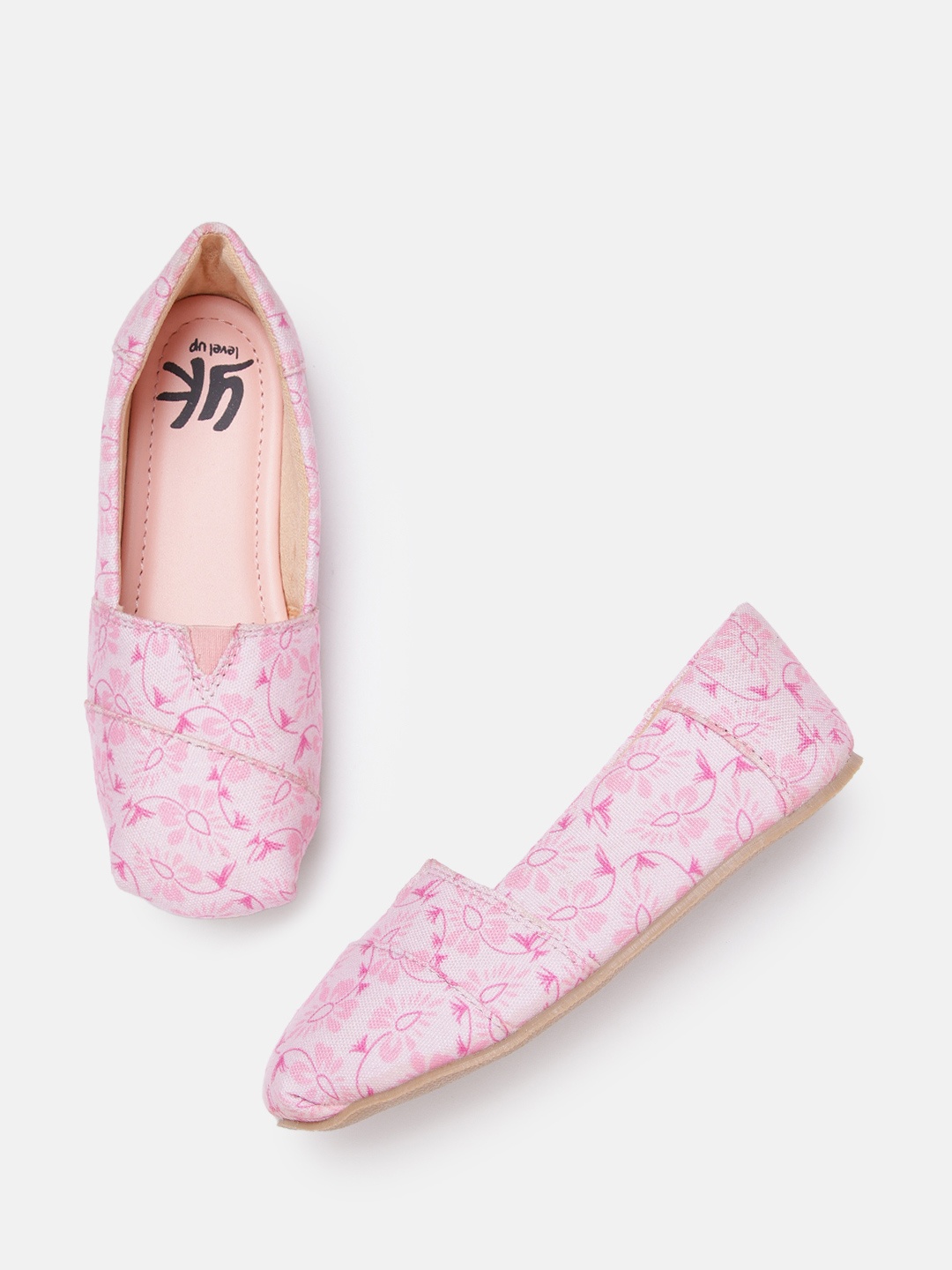 

YK Girls Pink Printed Ballerinas