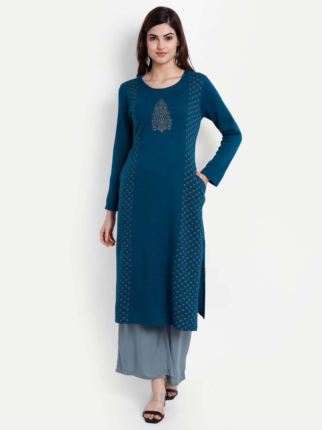 

SUTI Women Blue Ethnic Motifs Printed Kurta