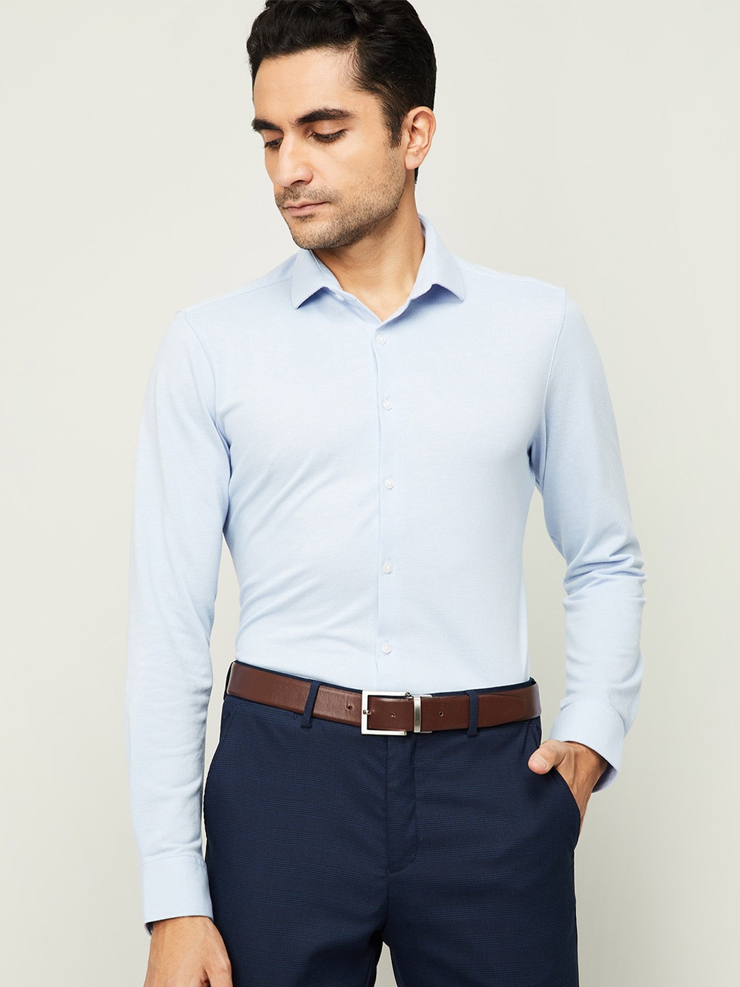 

CODE by Lifestyle Men Blue Slim Fit Casual Shirt