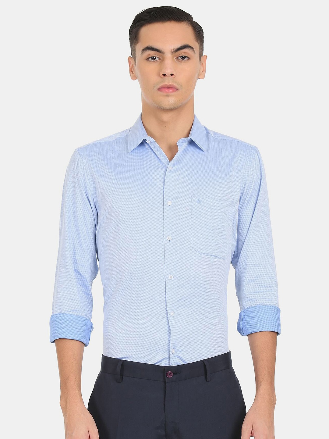 

Arrow Men Blue Printed Formal Shirt