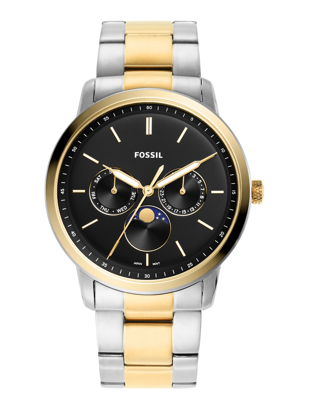 

Fossil Men Black Dial & Multicoloured Stainless Steel Analogue Watch FS5906