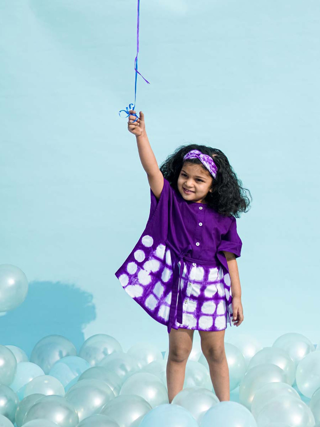 

Tiber Taber Girls Purple Tie & Dye Dress