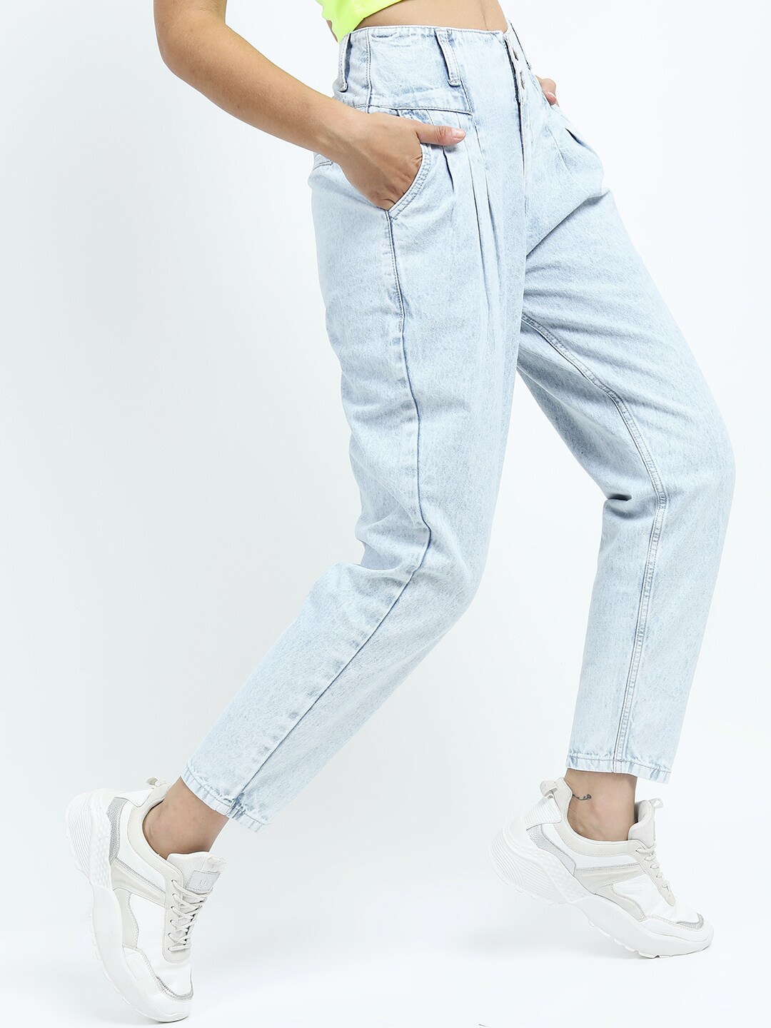 

Tokyo Talkies Women Blue Mom Fit High-Rise Jeans