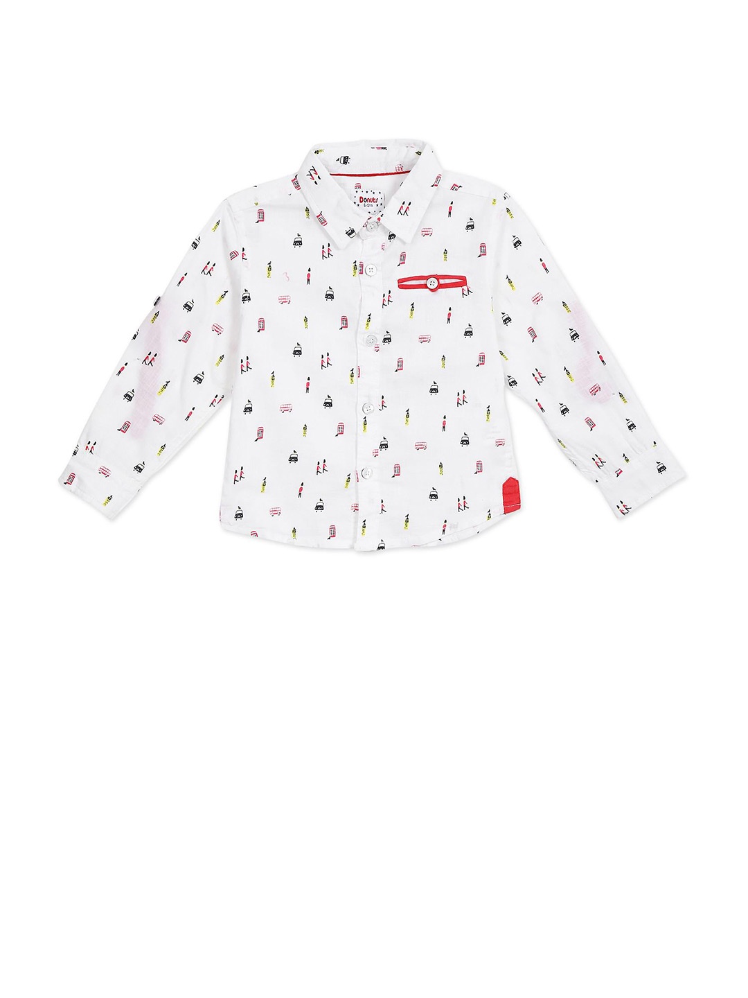 

Donuts Boys White Printed Casual Shirt