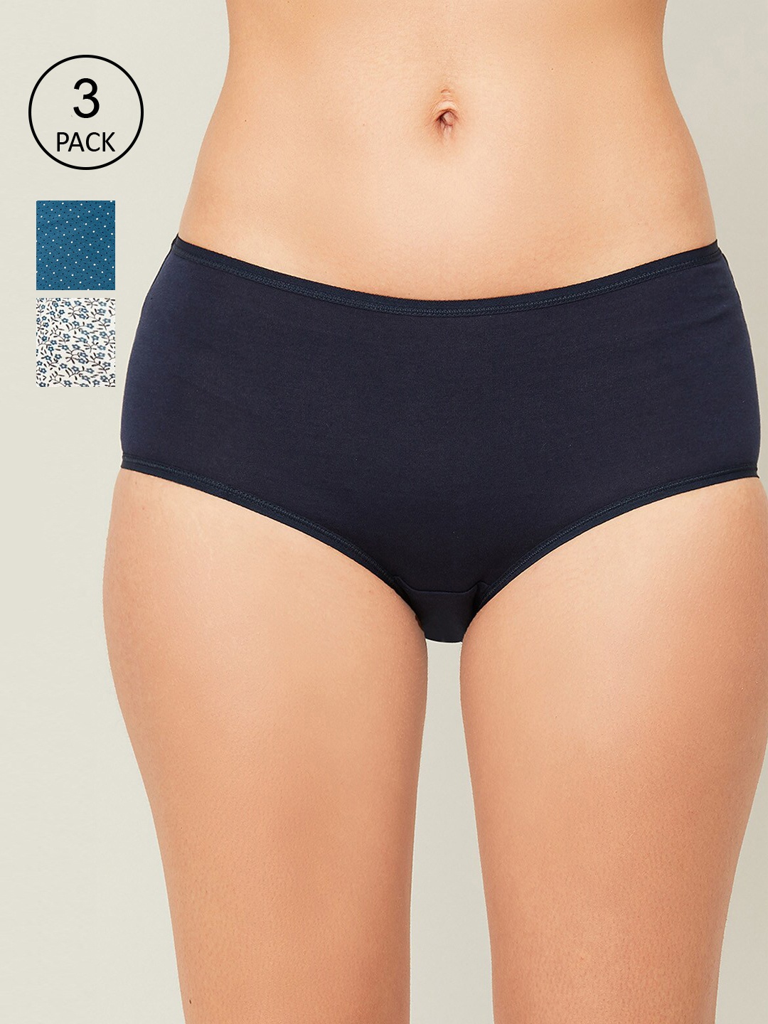 

Ginger by Lifestyle Women Pack of 3 Printed Briefs, Green