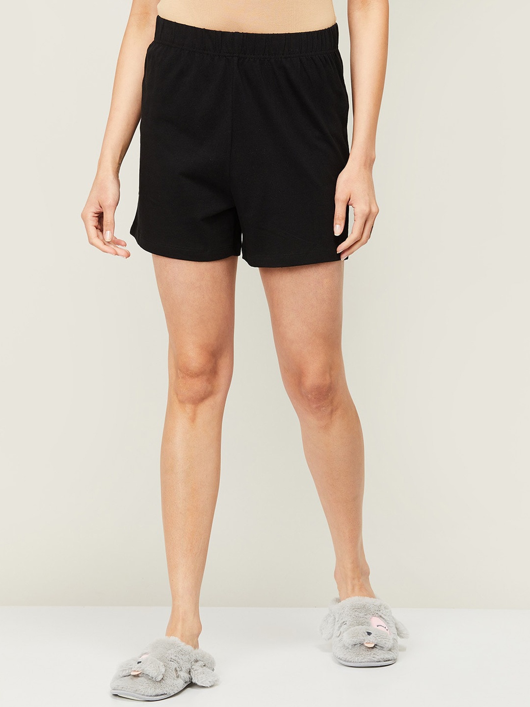 

Ginger by Lifestyle Women Black Cotton Shorts