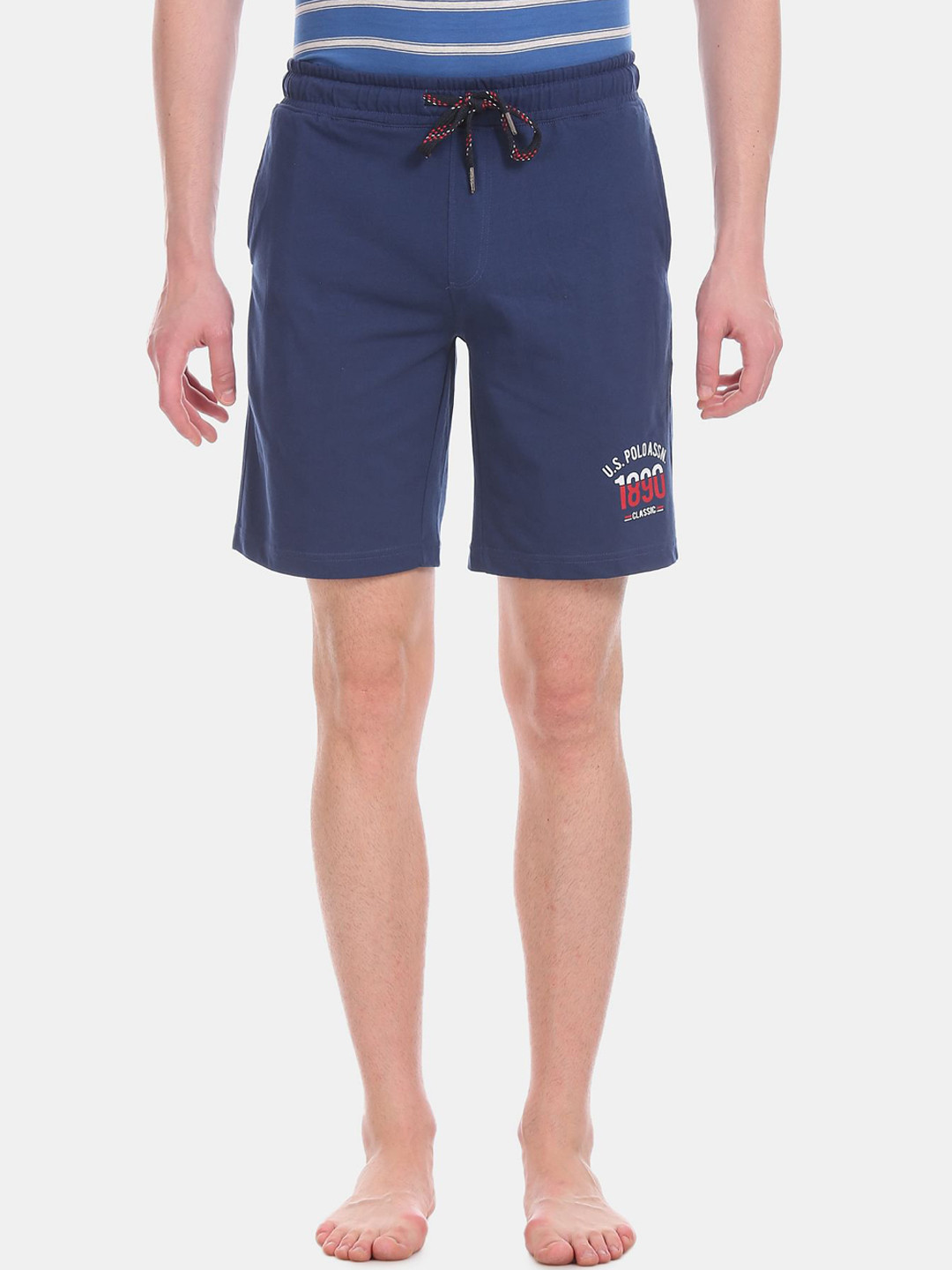 

U S Polo Assn Men Blue Comfort Fit Lounge Shorts