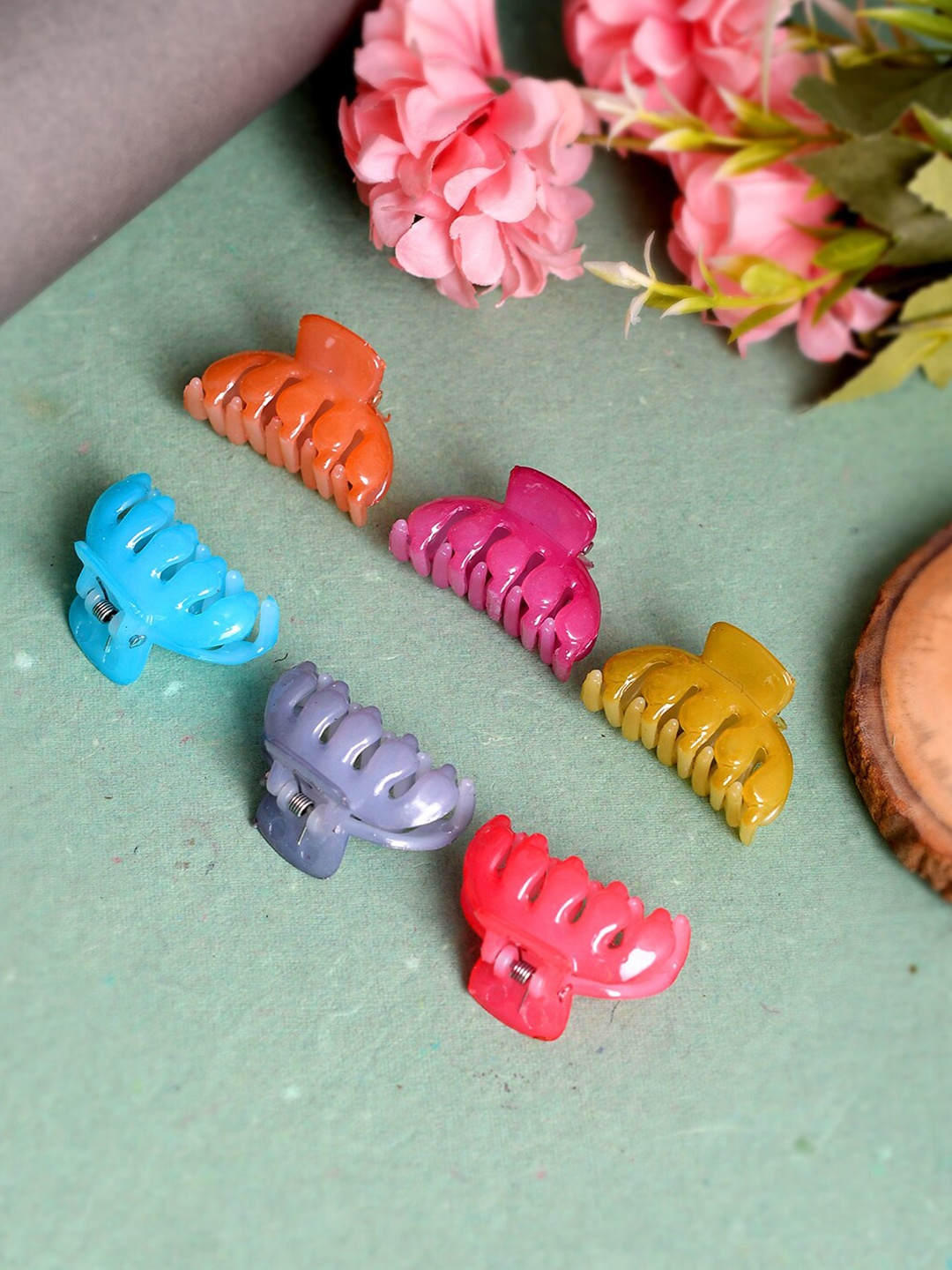 

Silvermerc Designs Women Multicoloured Set of 6 Claw Clip, Multi