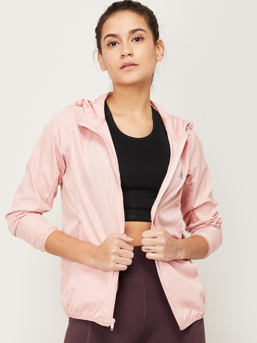

Kappa Women Pink Solid Bomber Jacket